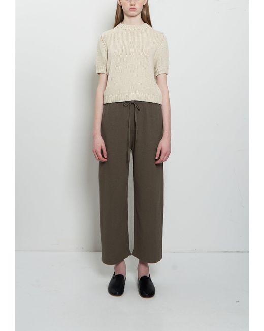 Lauren Manoogian Natural Crepe Cotton Linen Capri Pants