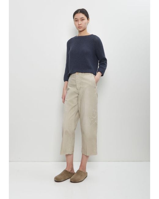 Visvim Blue Cotton Long Staple Chino Pants