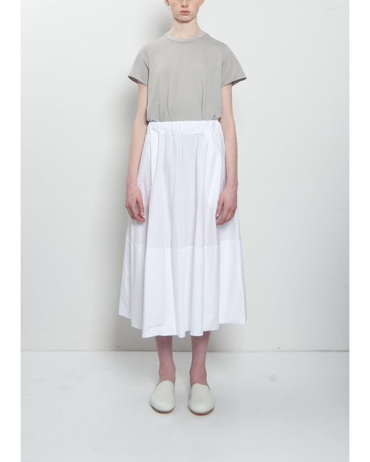 Labo.art White Gea Clara Poplin Skirt