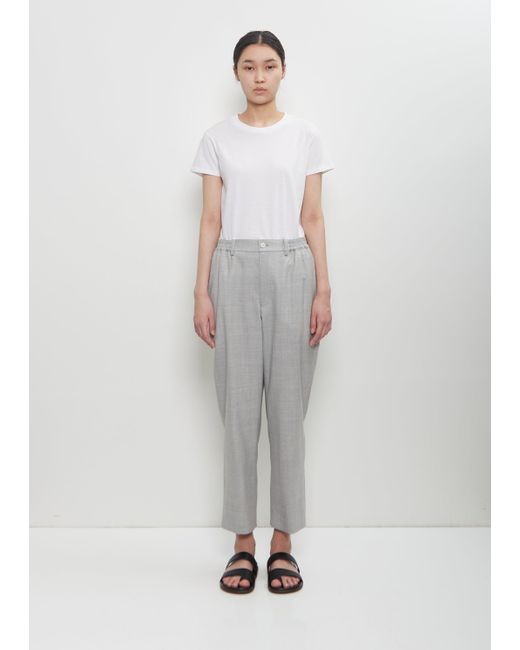 Comme des Garçons White Wool Tapered Trouser