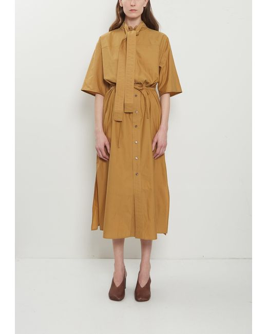 Lemaire Natural Reversible Cotton Silk Tube Dress