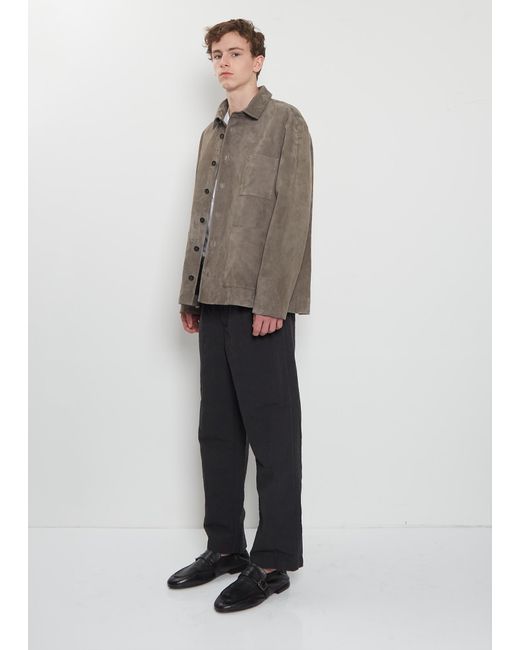 Bergfabel Men Gray Hugo Suede Jacket