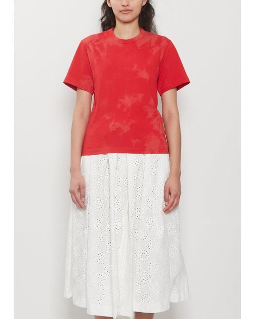 Comme des Garçons Red Cotton Jersey Short Sleeve Tee