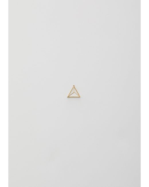 Shihara White 3d Diamond Triangle Earrings 02 15mm