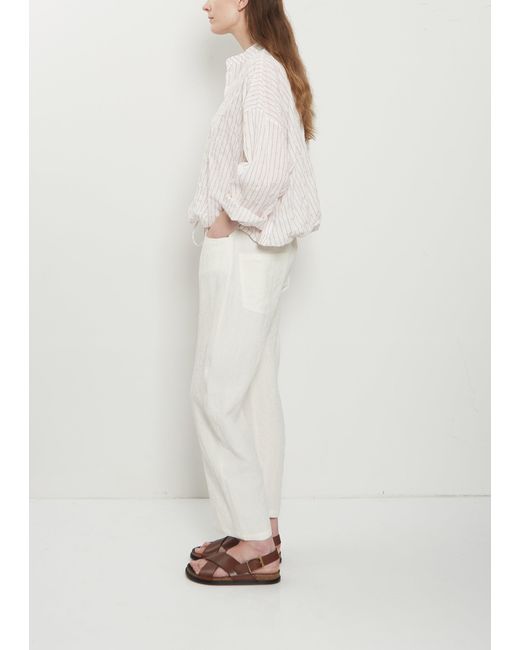 ELEH White Cirkle Linen Pants