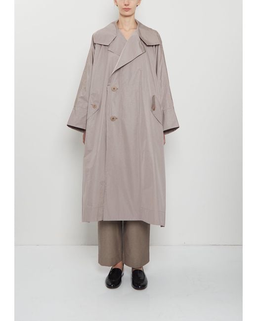 Issey Miyake Gray Akimbo Paper Trench Coat