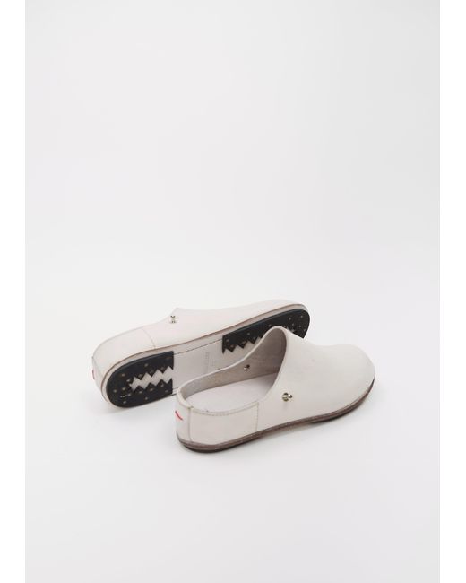 Casey Casey White Guidi Leather Clogs