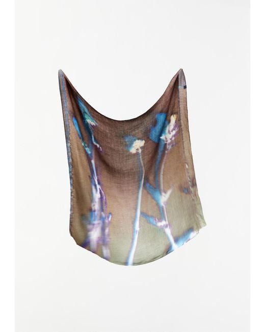 Casey Casey Blue Exclusive Silk Cashmere Scarf