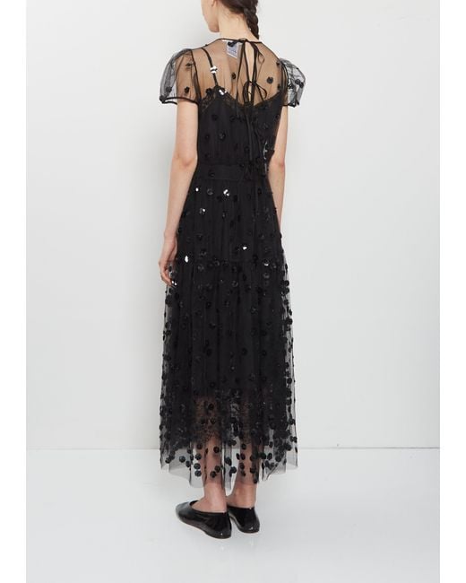 CECILIE BAHNSEN Black Nanna Tulle Dress