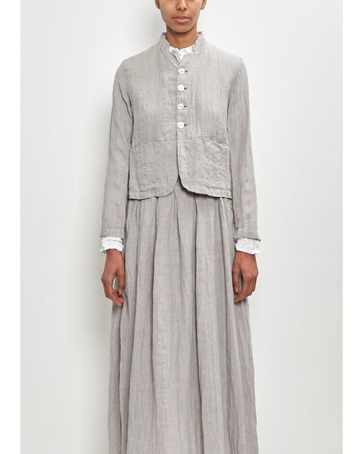 Pas De Calais Gray French Linen Short Jacket
