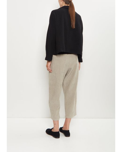 Apuntob Black Linen Cashmere Short Open Jacket