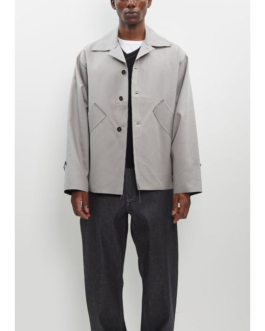 Camiel Fortgens Gray Short Mac Coat
