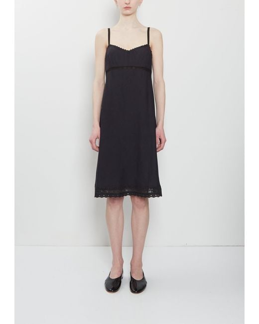 Dosa Black Khadi Cotton Kymber Slip
