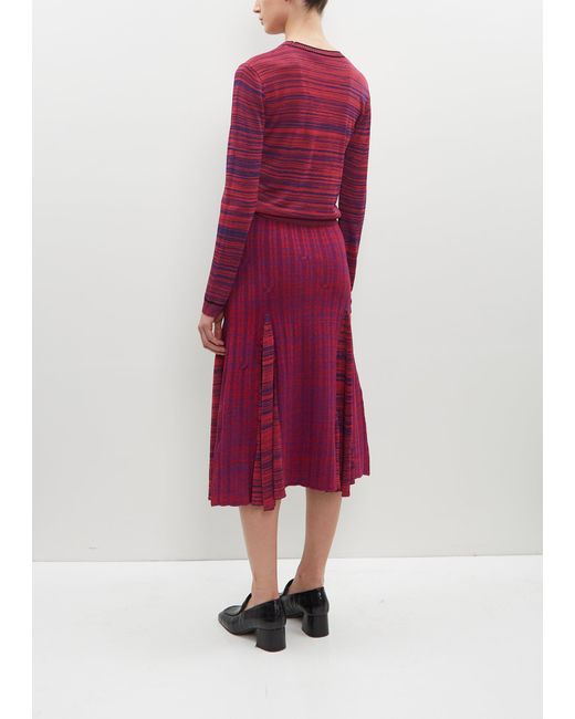 Wales Bonner Red Nile Viscose Knit Skirt