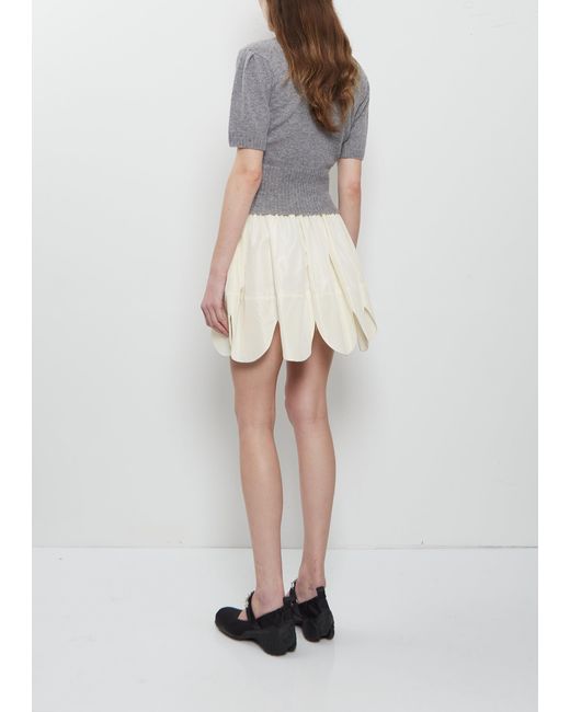 Simone Rocha White Petal Hem Mini Skirt