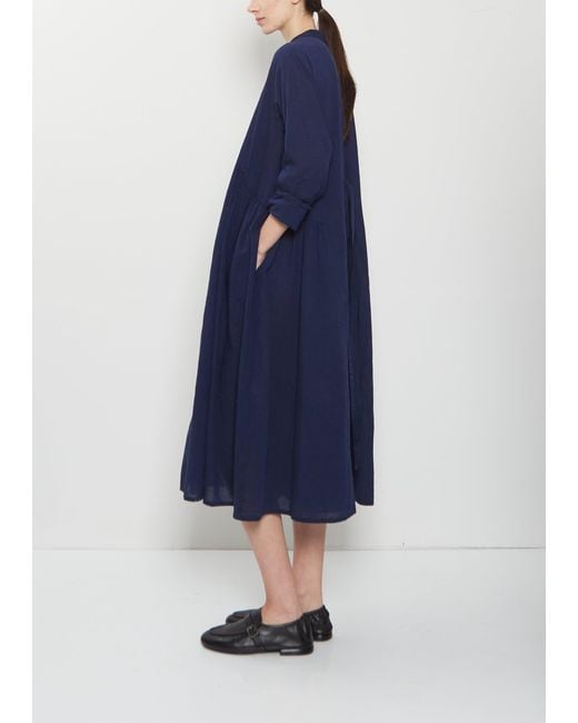 Pas De Calais Blue Organic Cotton Shirt Dress