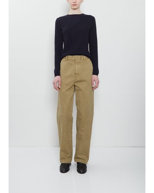 Auralee Natural Dyed Cotton Chino Pants