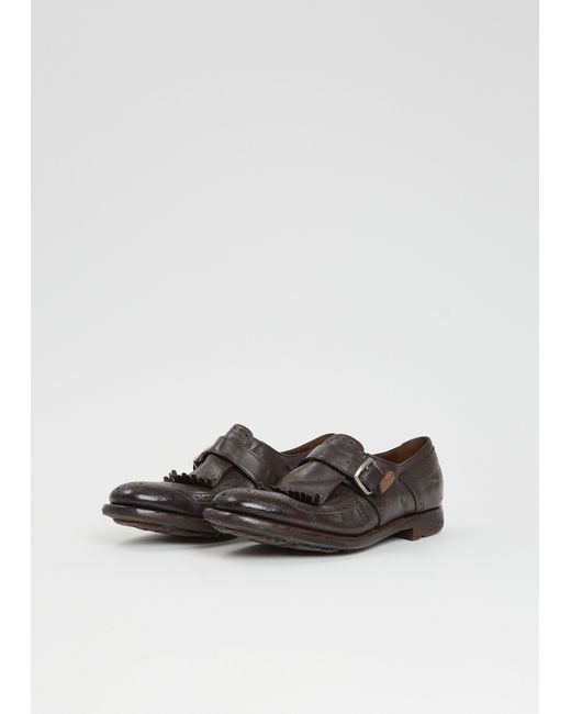 Church's White Shanghai Distressed Leather Loafer