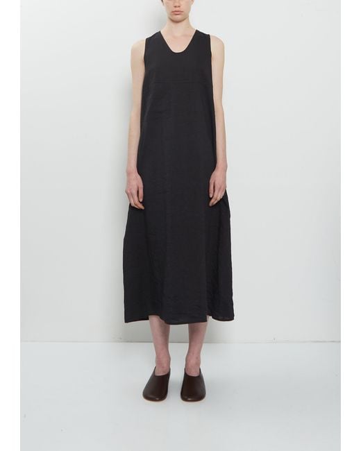 Sofie D'Hoore Black Doras Cotton Linen Tank Dress