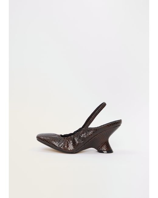 Dries Van Noten White Leather Slingback Heel