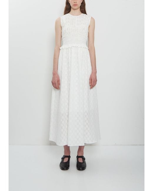 CECILIE BAHNSEN White Dinah Cotton Dress