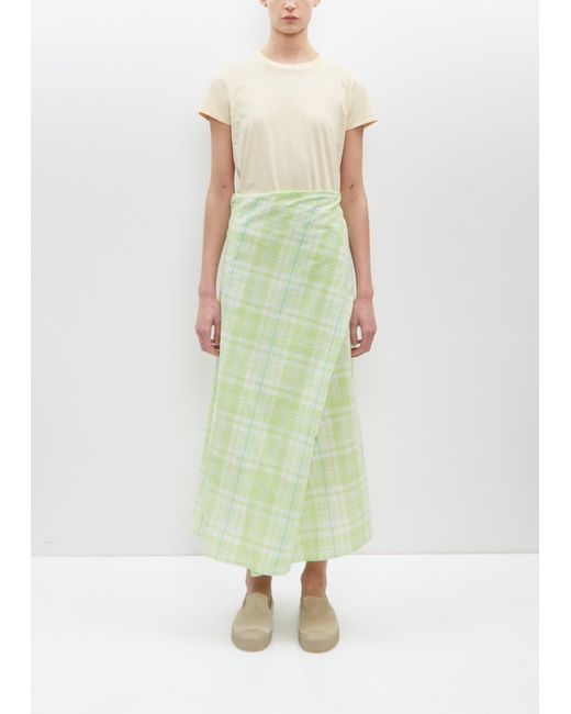 6397 Green Draped Wrap Skirt