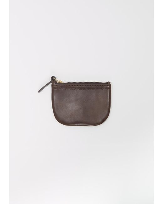 Visvim White Leather Wallet — Dark Brown