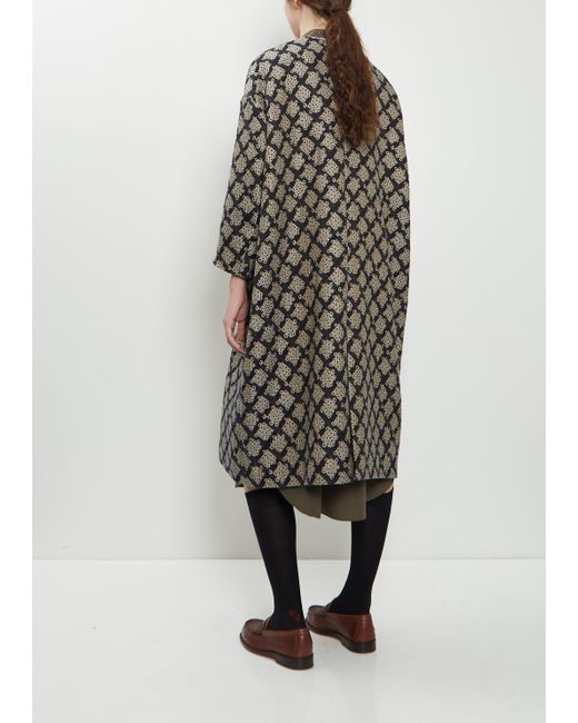 Minä Perhonen Natural Cheerful Collarless Cotton Wool Coat