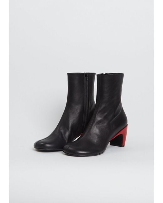 Dries Van Noten Black Heeled Leather Boot