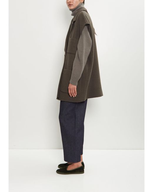Dusan Brown Felted Wool Pockets Gilet