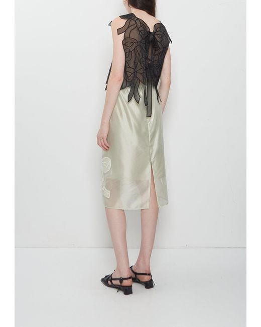 CECILIE BAHNSEN Black Baya Bow Embroidery Top