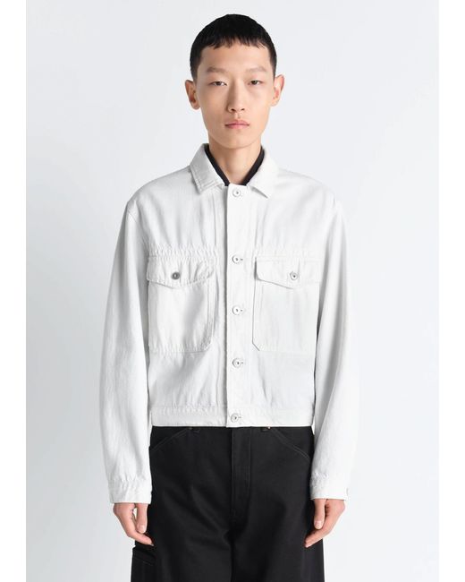 Lemaire White Denim Trucker Jacket
