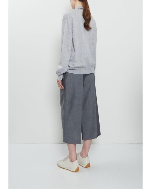 Sofie D'Hoore Blue Morse Wool Polo Sweater