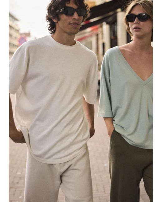 Extreme Cashmere White N°269 Rik Cotton Cashmere Top