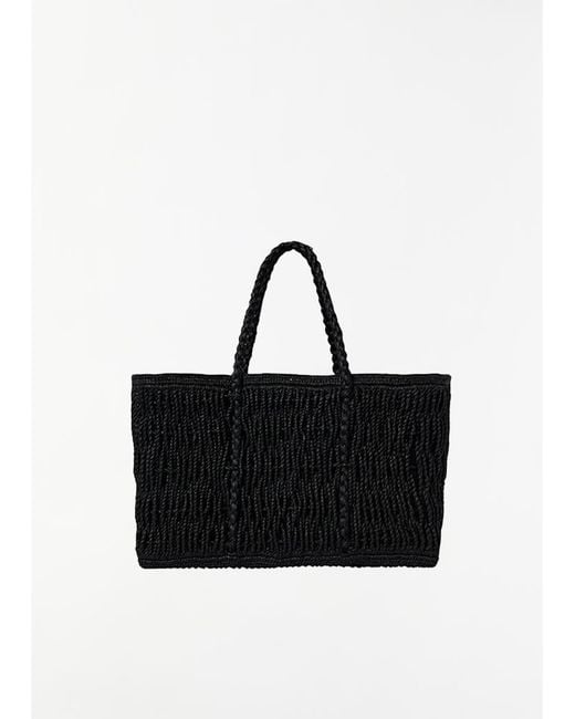 The Row Black Georgica Raffia Tote