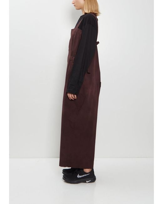 Y's Yohji Yamamoto Red Oversized Cotton Wool Overalls