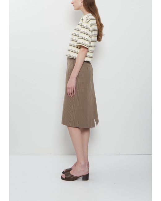 6397 Natural Fishtail Cotton Skirt