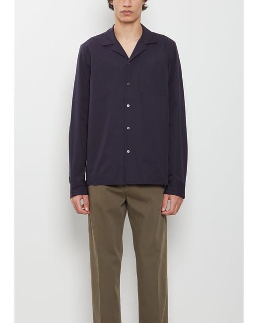 Dries Van Noten Blue Carlty Cotton Shirt
