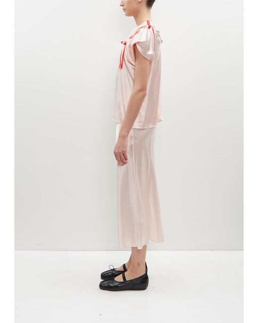 Simone Rocha White Easy A-line Midi Skirt
