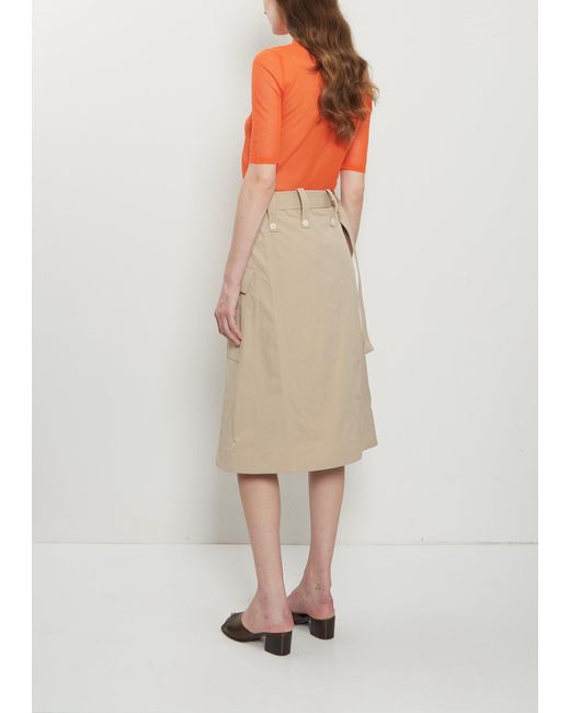 Plan C Multicolor Technical Twill Cargo Midi Skirt