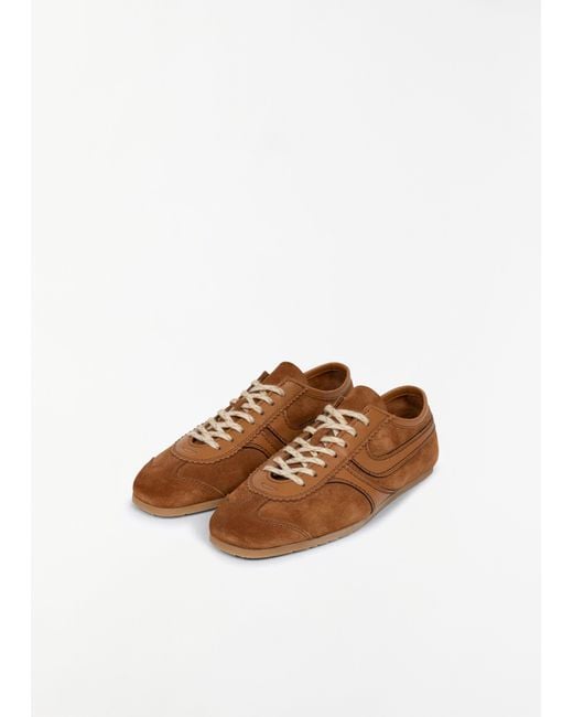 Dries Van Noten White Leather Suede Trainer