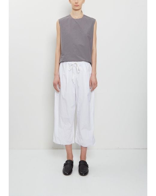 Scha White Paper Cotton Simply Pants