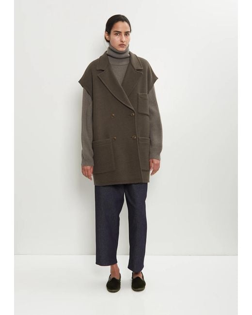 Dusan Brown Felted Wool Pockets Gilet