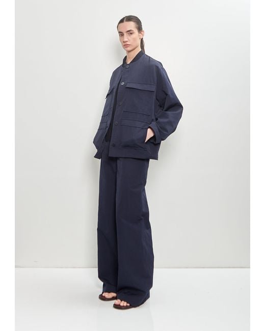 Ter Et Bantine Blue Linen Blend Work Jacket