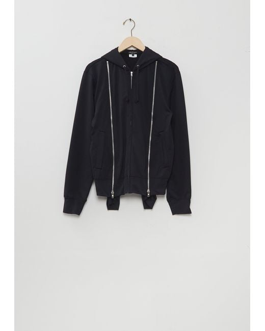 Comme des Garçons Black Ruffle Trim Zip-up Hoodie