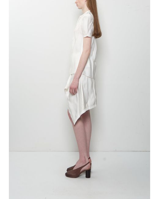 Lemaire White Creased Fitted Shirt