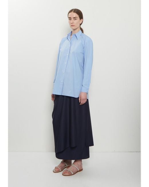 Dusan Blue Cotton Popeline Basic Shirt