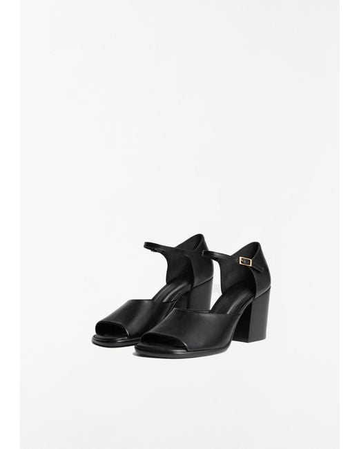 Lemaire White Square Heeled Sandals