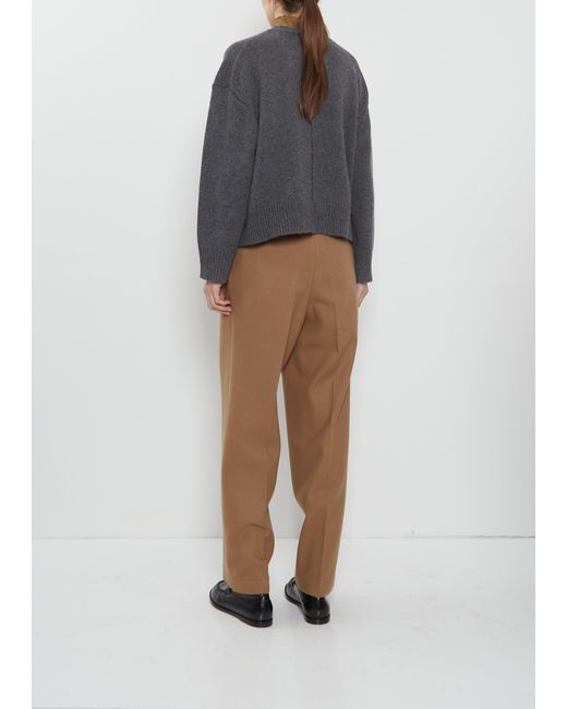 Loulou de Saison Gray Pia Cashmere Crewneck Sweater