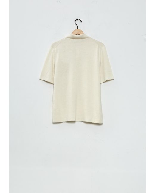The Row Men White Ravi Cashmere Polo Top